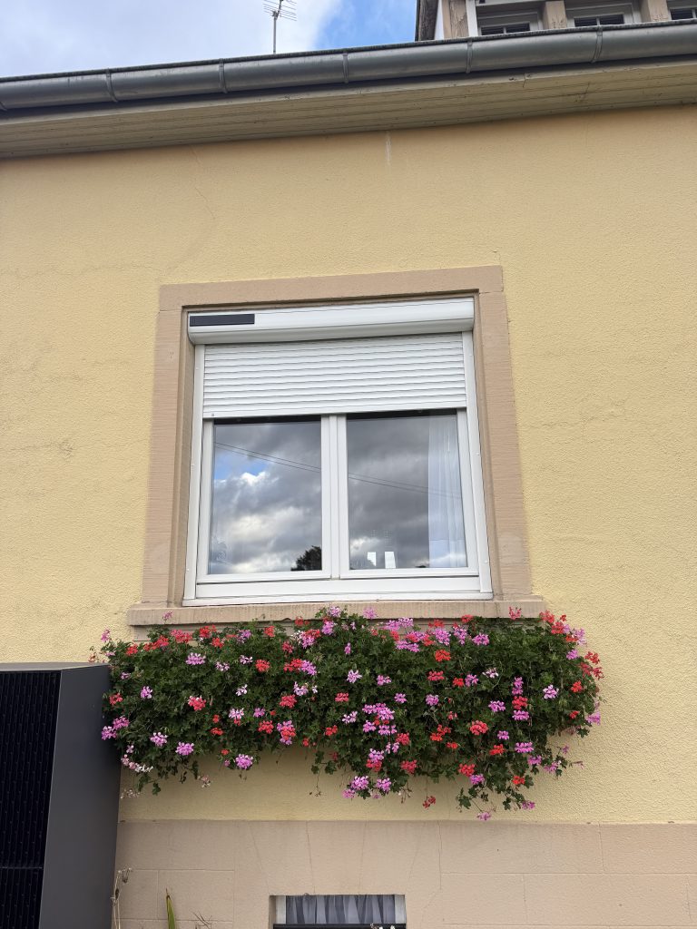 Installation d’un volet solaire rénobloc moteur RS 100 Somfy à Dambach la ville proche de Andlau Installation d’un volet solaire rénobloc moteur RS 100 Somfy à Dambach la ville proche de Andlau