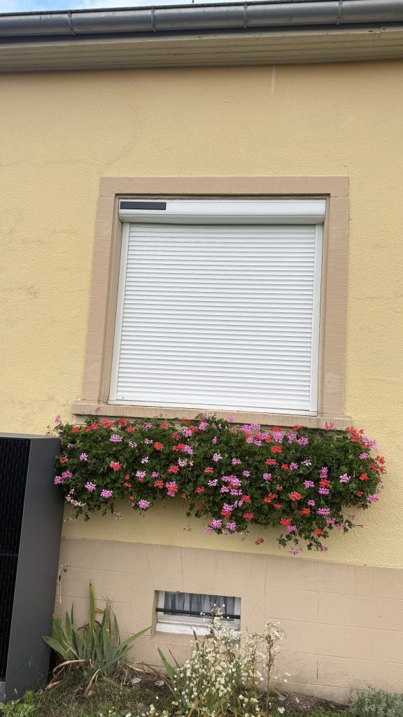 Installation d’un volet solaire rénobloc moteur RS 100 Somfy à Dambach la ville proche de Andlau Installation d’un volet solaire rénobloc moteur RS 100 Somfy à Dambach la ville proche de Andlau